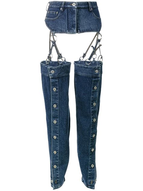 denim chaps pants